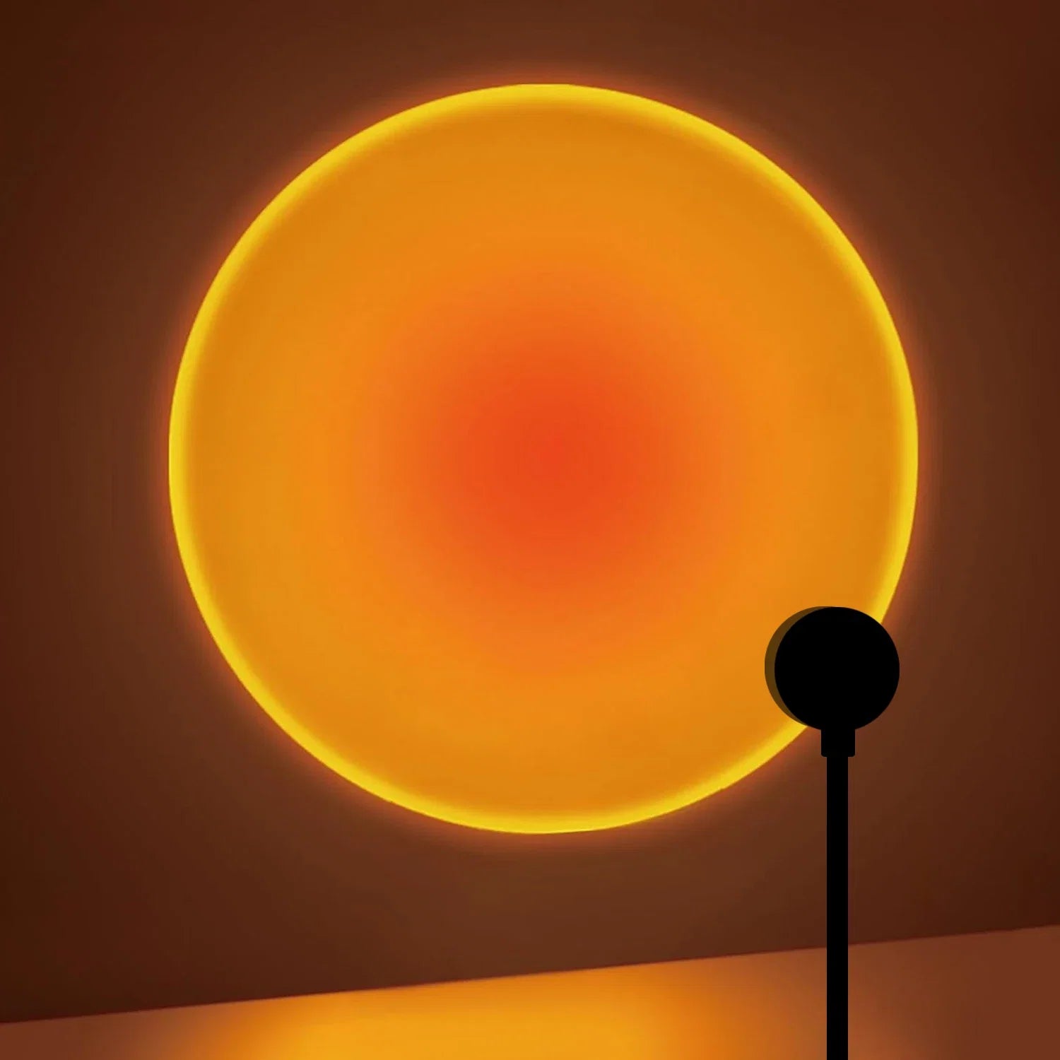 Sunset Projection Lamp casting warm light across a room