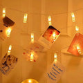 Photo Clip Fairy Lights displaying photo cards