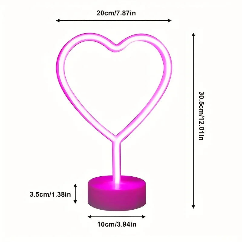 Heart Neon Light battery compartment