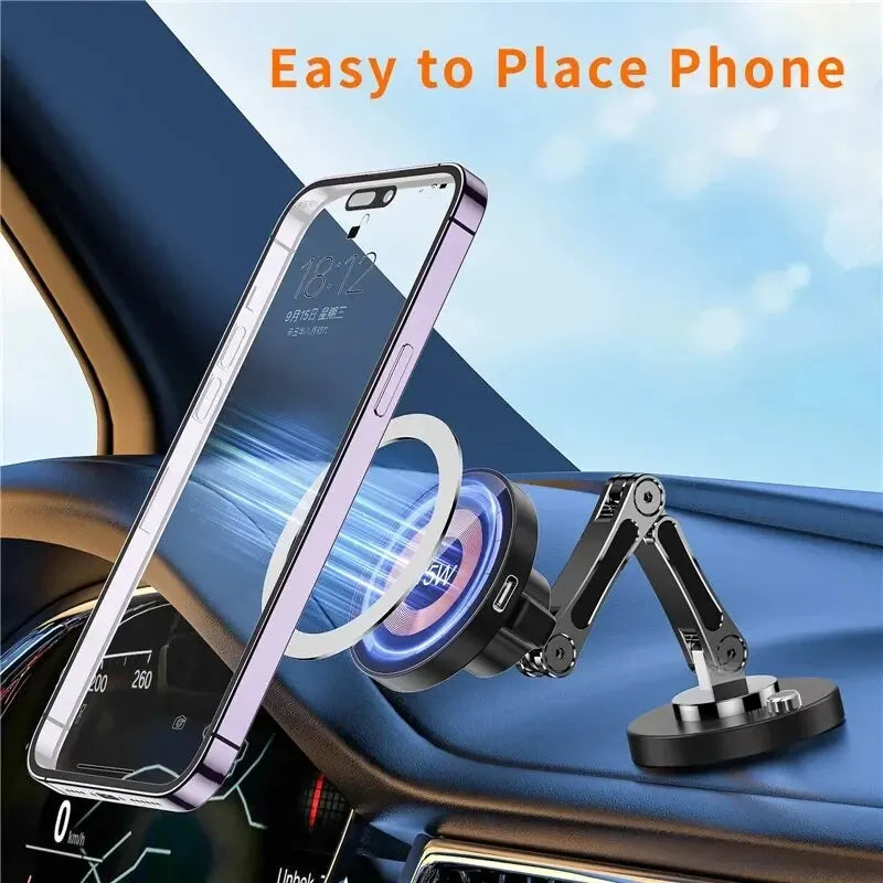 Magnetic Wireless Car Charger charging port detail