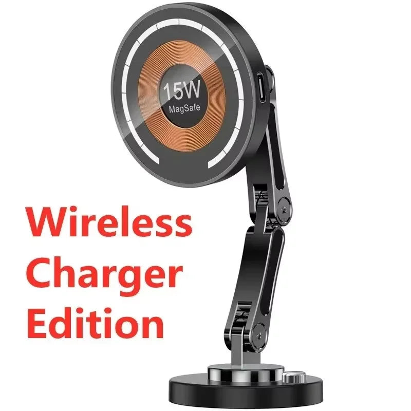 Magnetic Wireless Car Charger with phone attached