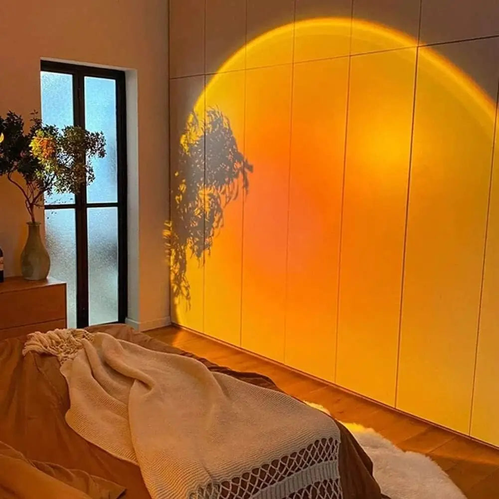 Sunset Projection Lamp used as a photography backdrop